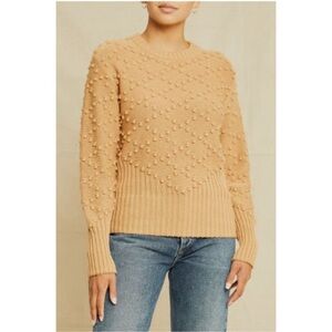 Amour Vert Cherie Pom Pom Organic Cotton Sweater Scandi Girl Cottage Minimalist